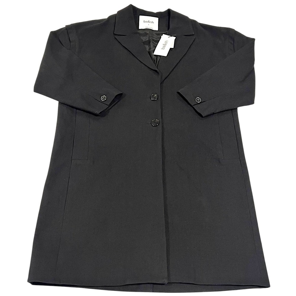 NWT Ba&Sh Alvin Manteau Mid-Length Two-Button‎ Overcoat US 6